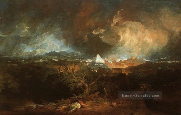 Die fünfte Pest von Ägypten 1800 romantische Turner Ölgemälde